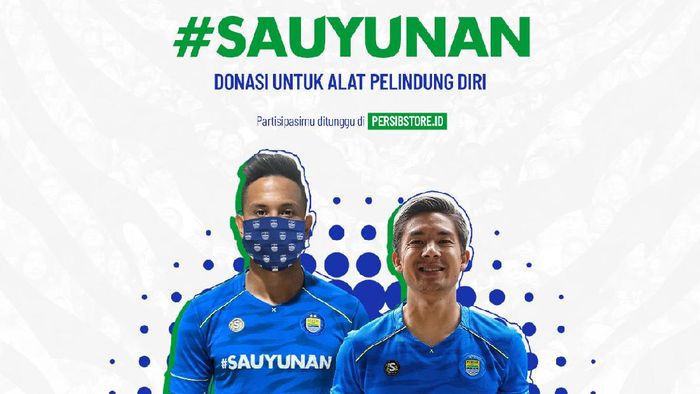 Persib Bandung Persib Bandung menggalang dana untuk alat pelindung diri tenaga medis.