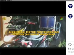 Mantap, Pak Polisi Modif Honda BeAT Jadi Armada Penyemprot Disinfektan