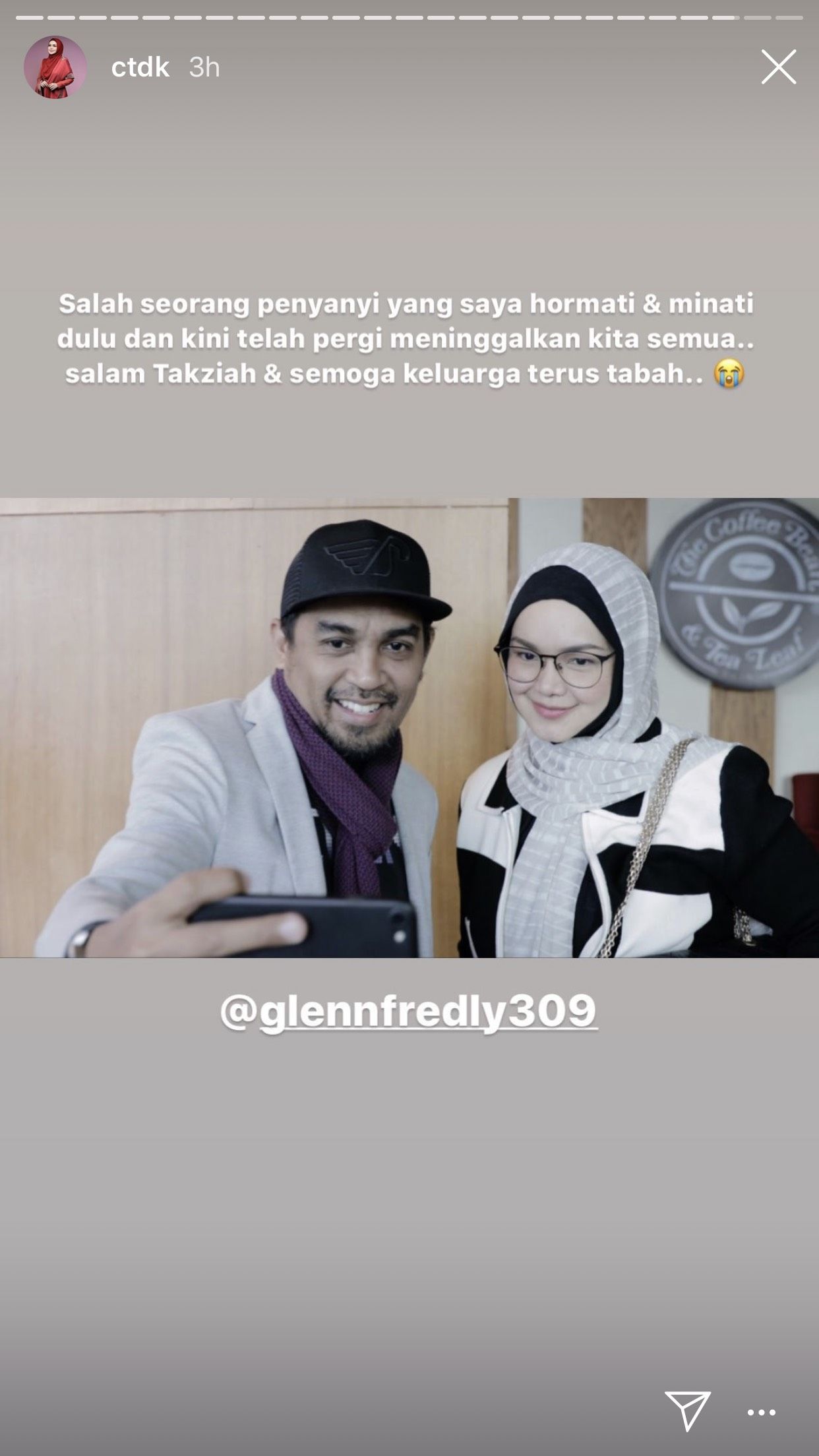 Siti Nurhaliza Kenang Glenn Fredly, Musisi Rasa Hormat Tinggi