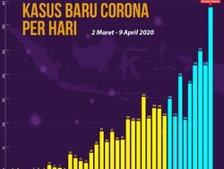Grafik Data Kasus Baru Corona di RI, Hari Ini Rekor Tertinggi!