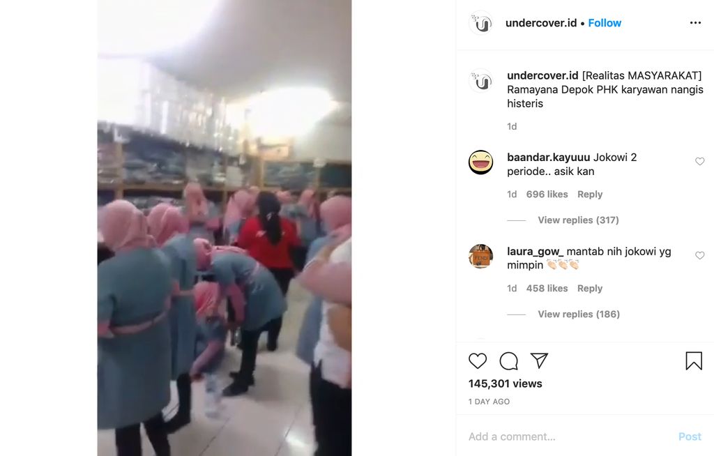 Viral Puluhan Pegawai Ramayana Kena PHK Nangis & Berpelukan, Ini Cerita di Baliknya