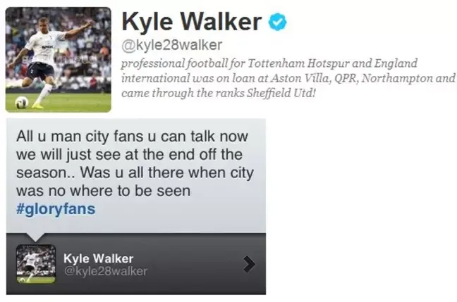Tweet Kyle Walker