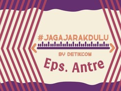 Jaga Jarak Ketika Antre dan Pakai Maskernya Dong!