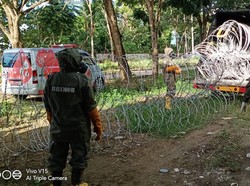 Cegah Warga Mendekat, RS Rujukan Corona di Mamuju Dipasangi Kawat Berduri