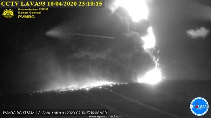 Letusan Gunung Anak Krakatau, Jumat (10/4)