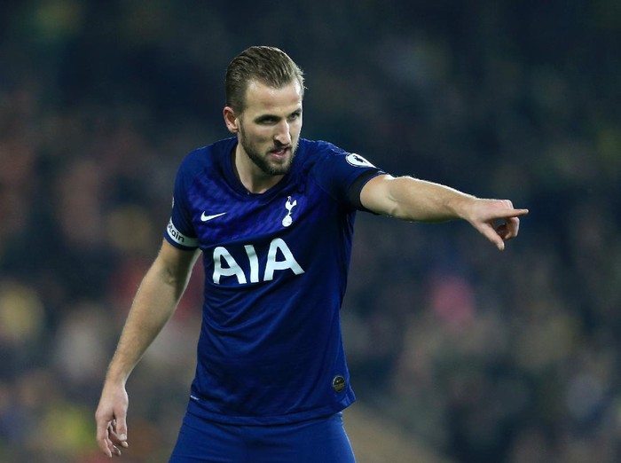 NORWICH, ENGLAND - DECEMBER 28: Harry Kane of Tottenham Hotspur reacts during the Premier League match between Norwich City and Tottenham Hotspur at Carrow Road on December 28, 2019 in Norwich, United Kingdom. (Photo by Stephen Pond/Getty Images)