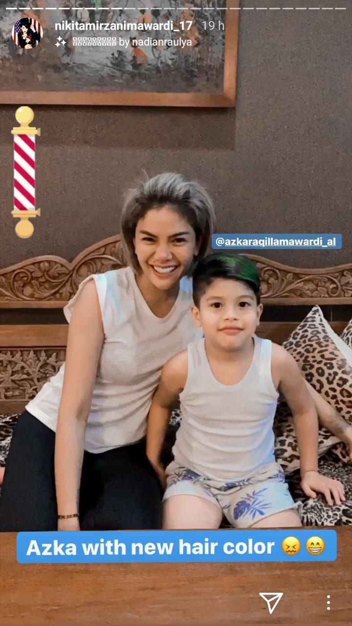 Rambut baru anak kedua Nikita Mirzani, Azka