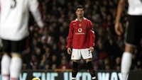 Selanjutnya, Cristiano Ronaldo bertualang ke Manchester United dari tahun 2003 sampai 2009. Ronaldo mampu mencetak 118 gol (Getty Images)