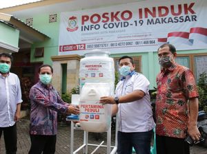 Cegah Corona, Pertamina Sumbang 20 Wastafel Portabel di Makassar