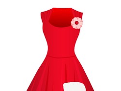 Tebak Gambar: Ada Berapa Lubang di Gaun Merah Ini?