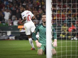 Raheem Sterling paling sering menghadapi David De Gea (20 kali). Foto: Getty Images/Michael Regan