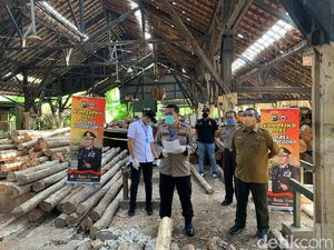 4 Pembalak Liar Diamankan, 1.348 Batang Kayu Jati Disita 4 Pembalak Liar Diamankan, 1.348 Batang Kayu Jati Disita