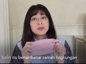 Cegah Penyebaran Corona, Dian Sastro Ajak Masyarakat Pakai Masker Kain