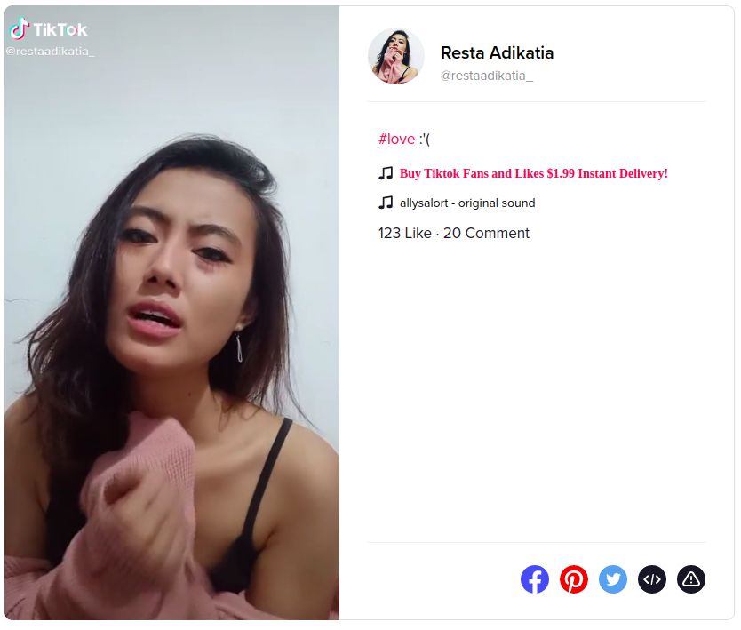 Kenali Resta Adikatia, Seleb TikTok Viral Mirip Agnez Mo