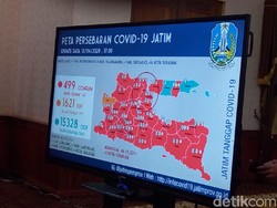 Update Corona di Jatim 15 April: 499 Positif, 86 Sembuh, 46 Meninggal