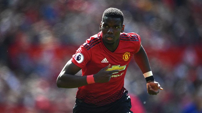 Manchester United v Cardiff City - Premier League
MANCHESTER, ENGLAND - MAY 12: United player Paul Pogba in action during the Premier League match between Manchester United and Cardiff City at Old Trafford on May 12, 2019 in Manchester, United Kingdom. (Photo by Stu Forster/Getty Images)