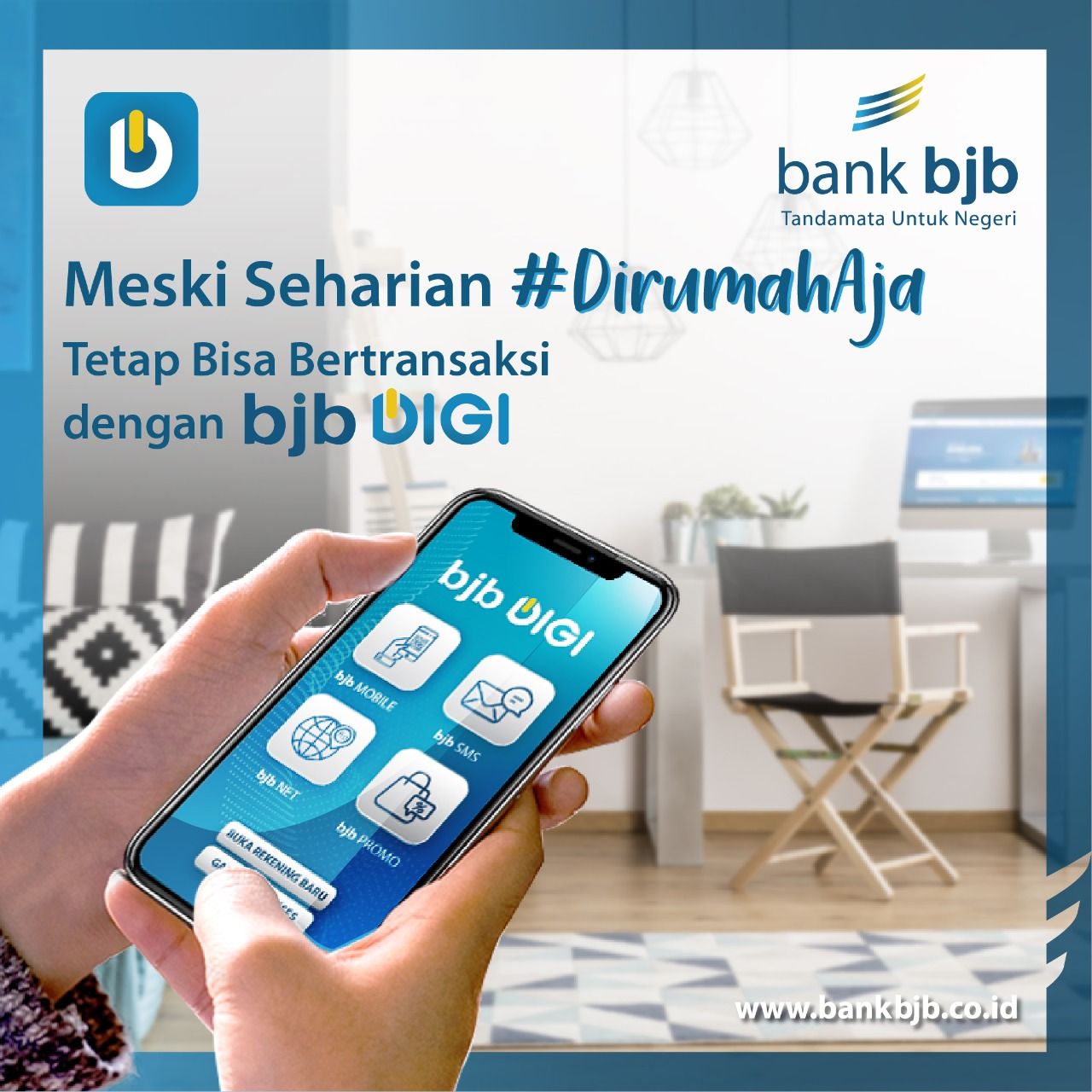 Cegah Corona,Aplikasi BJB DIGI Wujud Gerakan Banking From Hom