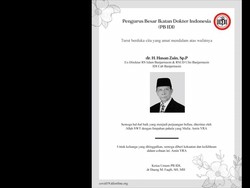 PB IDI Kembali Umumkan Seorang Dokter Meninggal Dunia Positif Corona