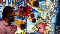 Mural Pejuang Medis Melawan Virus Corona