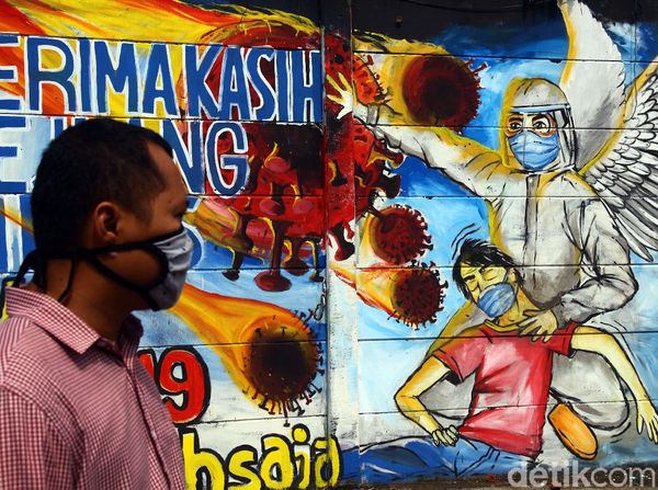 Mural Pejuang Medis Melawan Virus Corona