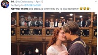 Kala ibu Neymar berpacaran dengan brondong, jadi mirip film Titanic. So sweet! (Foto: Twitter)