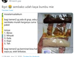 Penampilan Paket Sembako 15 Ribu yang Bikin Netizen Murka