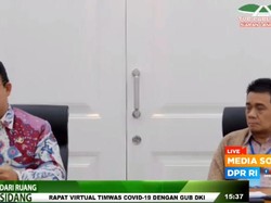 Mulai Kerja, Wagub Riza Patria Dampingi Anies Rapat Bahas Corona dengan DPR