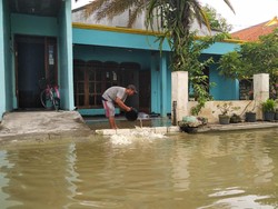 Banjir Gegara Tanggul Jebol di Lamongan Surut, Warga Mulai Bersih-bersih Rumah