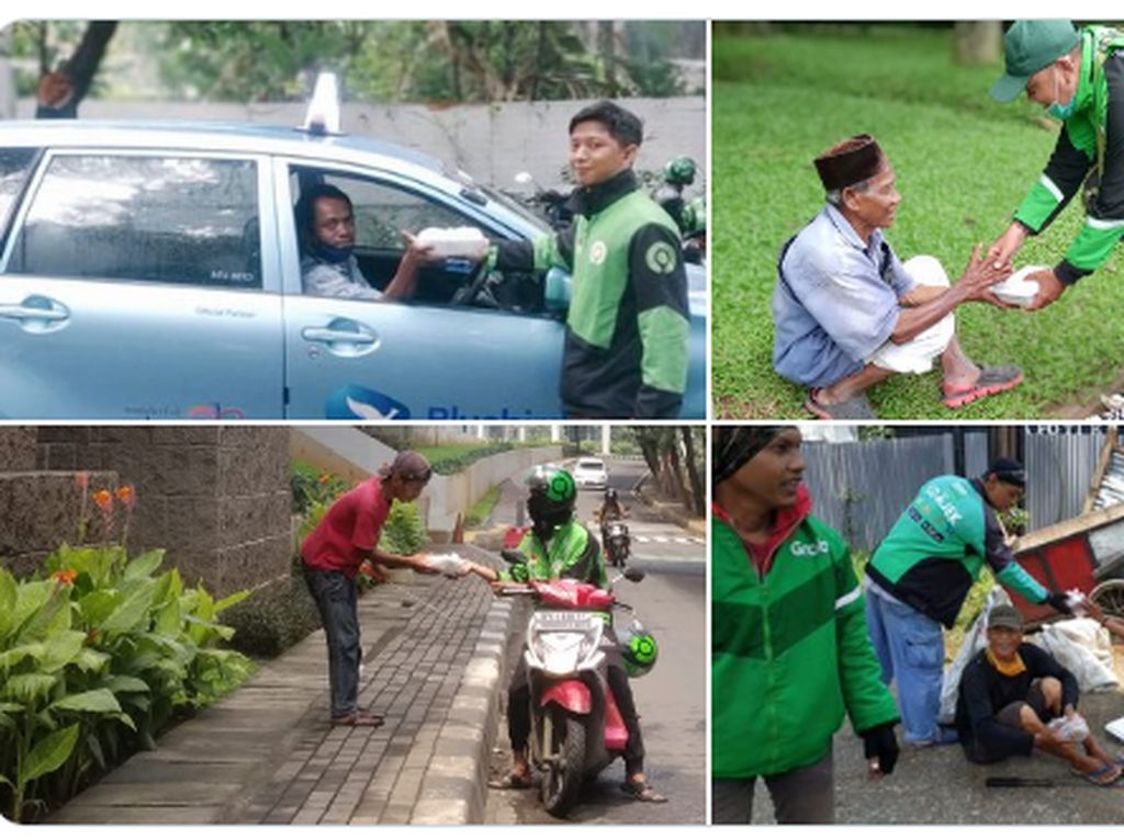 Inspiratif! Driver Ojol Kompak Berdonasi Makanan untuk Masyarakat Inspiratif! Driver Ojol Kompak Berdonasi Makanan untuk Masyarakat