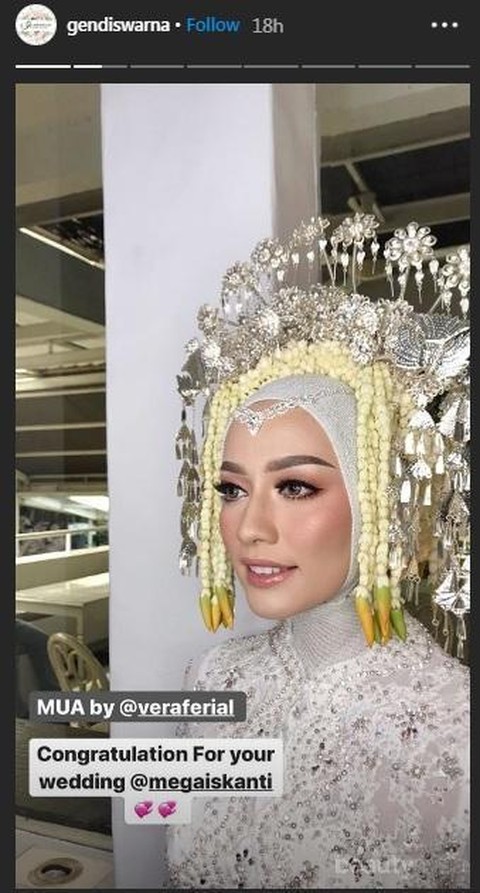 Melangsungkan Akad Nikah, Cantiknya Influencer Mega Iskanti dengan