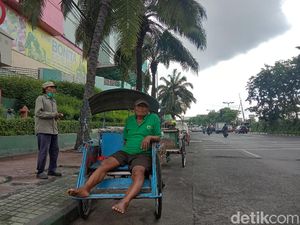 Cerita Hilangnya Rezeki Penarik Becak Saat PGS Ditutup Gegara Corona