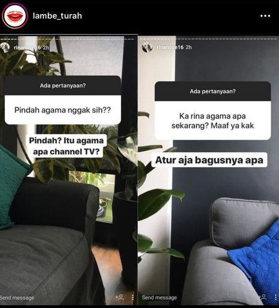 Agamanya Dipertanyakan Publik, Ini Jawaban Pedas Rina Nose