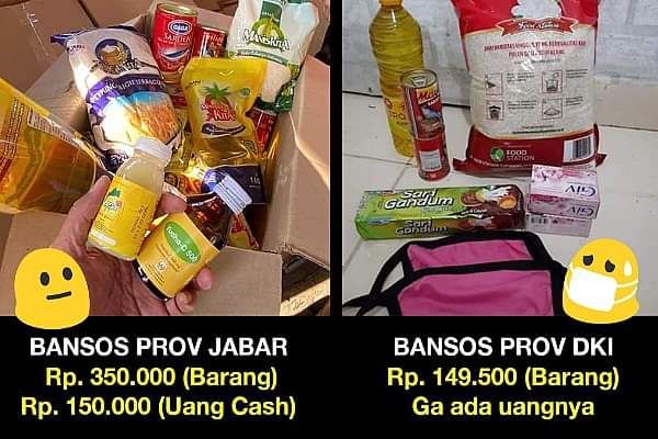 sembako jakarta vs jabar