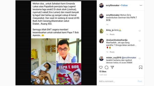 Papa T Bob sakit