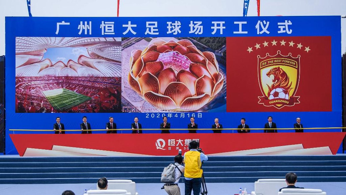 Penampakan stadion baru Guangzhou Evergrande (AFP/STR)