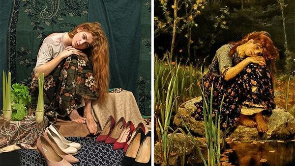 Diisolasi, Warga Rusia Bikin Foto Keren Tiru Lukisan Terkenal