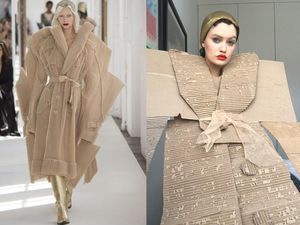 Tren #HomeCouture, Kocaknya Netizen Bikin Baju dari Kardus Hingga Plastik