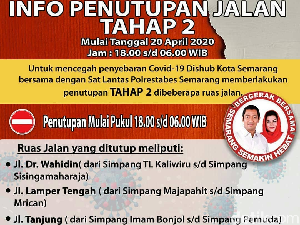 Penyekatan saat Pandemi, Semarang Tambah Jumlah Jalan yang Ditutup