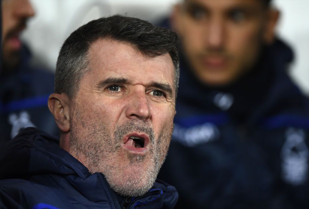 WEST BROMWICH, ENGLAND - FEBRUARY 12: Notts Forest assistant Roy Keane looks on during the Sky Bet Championship EPL match between West Bromwich Albion and Nottingham Forest at The Hawthorns on February 12, 2019 in West Bromwich, England. (Photo by Stu Forster/Getty Images)