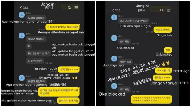 Percakapan antara Kai EXO dan Ravi VIXX/