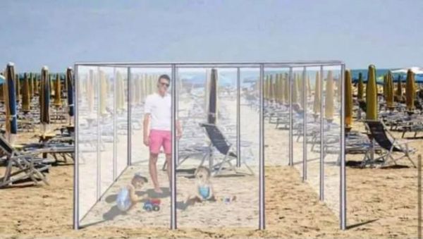 Foto: Seperti Ini Berjemur di Pantai Setelah Corona Reda