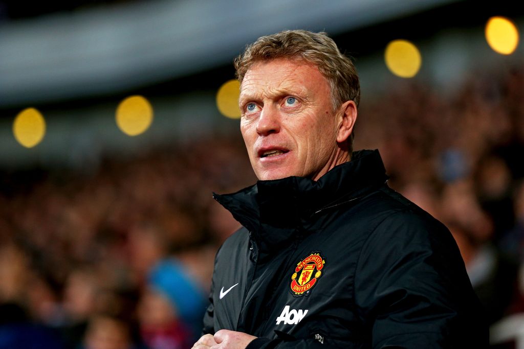 LONDON, ENGLAND - MARCH 22:  David Moyes the Manchester United manager looks on during the Barclays Premier League match between West Ham United and Manchester United at Boleyn Ground on March 22, 2014 in London, England.  (Photo by Paul Gilham/Getty Images)