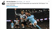 Karena bakal dibeli Pangeran Arab, Mohammed bin Salman, maka Liga Inggris akan punya derby minyak, ketika Newcastle menghadapi Manchester City. The Citizens kini juga dimiliki taipan Timur Tengah, yakni Sheikh Mansour. (Foto: Twitter)