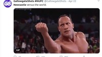 Rencana Newcastle diakuisisi Pangeran Salman dikecam dunia karena Arab Saudi diduga banyak melakukan pelanggaran HAM. Namun, proses pembelian tampaknya jalan terus. Begini sindiran The Toon Army masa bodoh dengan kritikan banyak pihak. (Foto: Twitter)