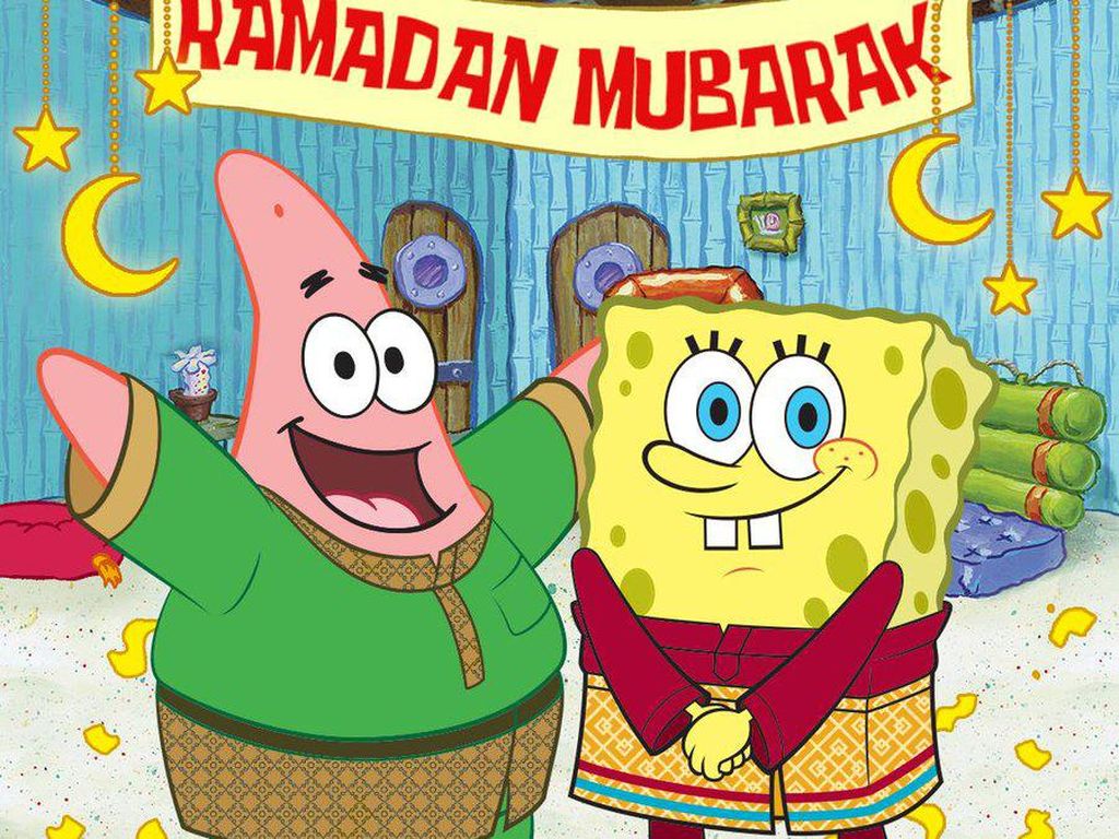 Spongebob Ucapkan Selamat Ramadhan, Netizen RI-Malaysia Ributkan Bajunya Spongebob Ucapkan Selamat Ramadhan, Netizen RI-Malaysia Ributkan Bajunya