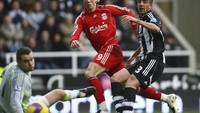 Di nomor 1 ada Fernando Torres sebagai pemain Spanyol yang paling banyak cetak gol di Liga Inggris. Dia punya koleksi 85 gol yang paling banyak dibukukan bersama Liverpool (Getty Images)