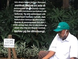 Terdampak Corona, Bapak Ini Duduk di Trotoar 2 Hari Minta Diberi Pekerjaan