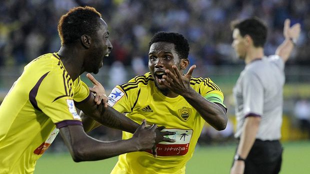 Samuel Eto'o saat membela Anzhi Makhachala