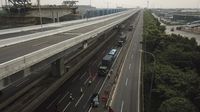 Potret Penyekatan Pemudik di Tol Jakarta Cikampek