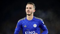 Gelandang tengah lainnya, James Maddison si pemain Leicester City juga sempat masuk radar MU. Manajer Leicester, Brendan Rodgers menahan si pemain (Getty Images/Alex Pantling)